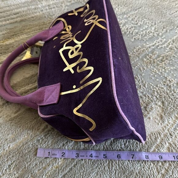 Victoria’s Secret Tote make up Bag purple and gold new with tags - Picture 9 of 9